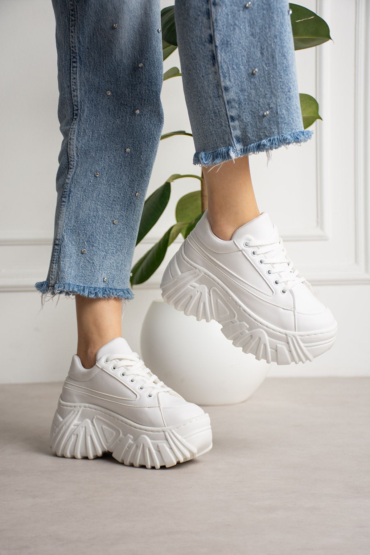 KCL-901 BEYAZ TABANLI SPOR