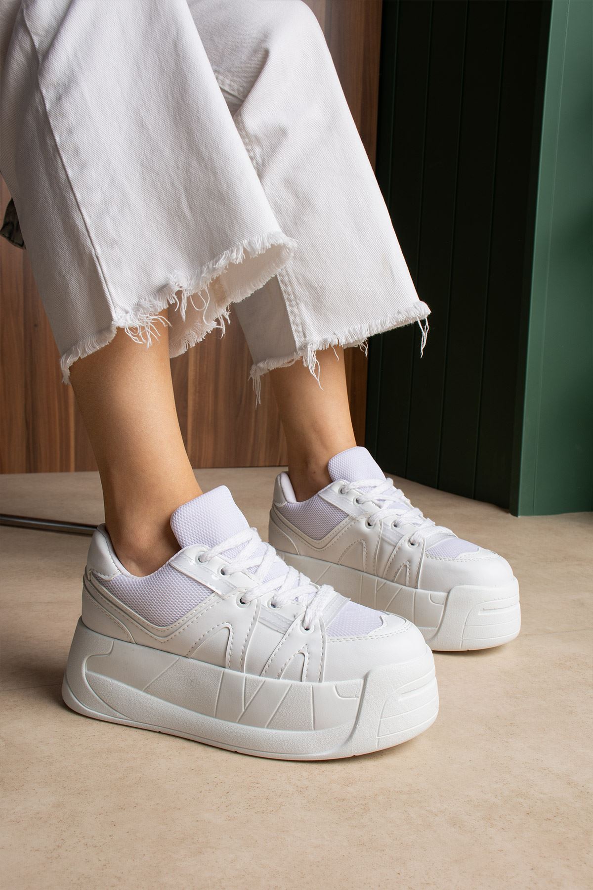 MİAMİ BEYAZ TABANLI SPOR