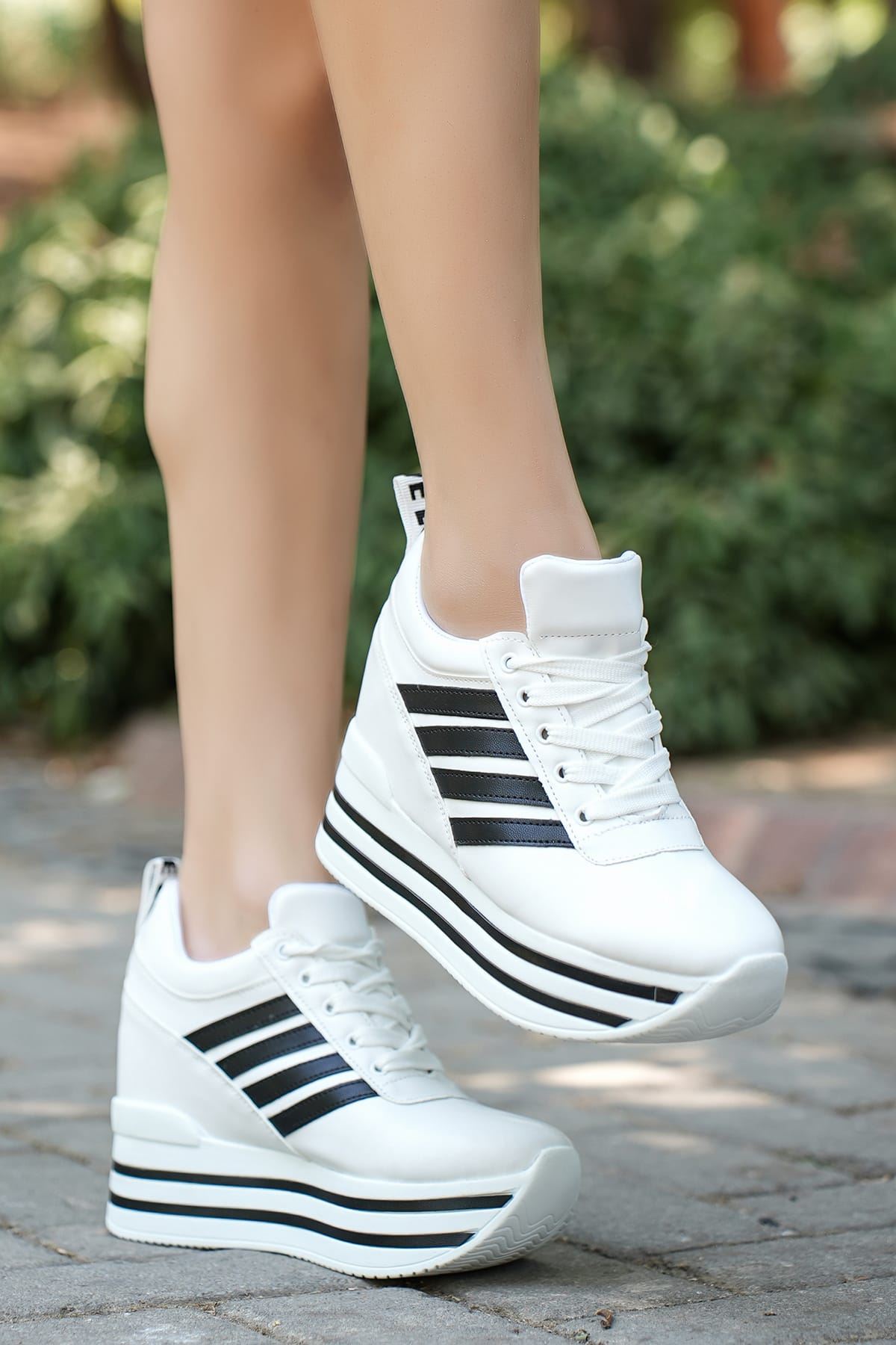 Lina Gizli Topuk Beyaz Kadın Spor Ayakkabı