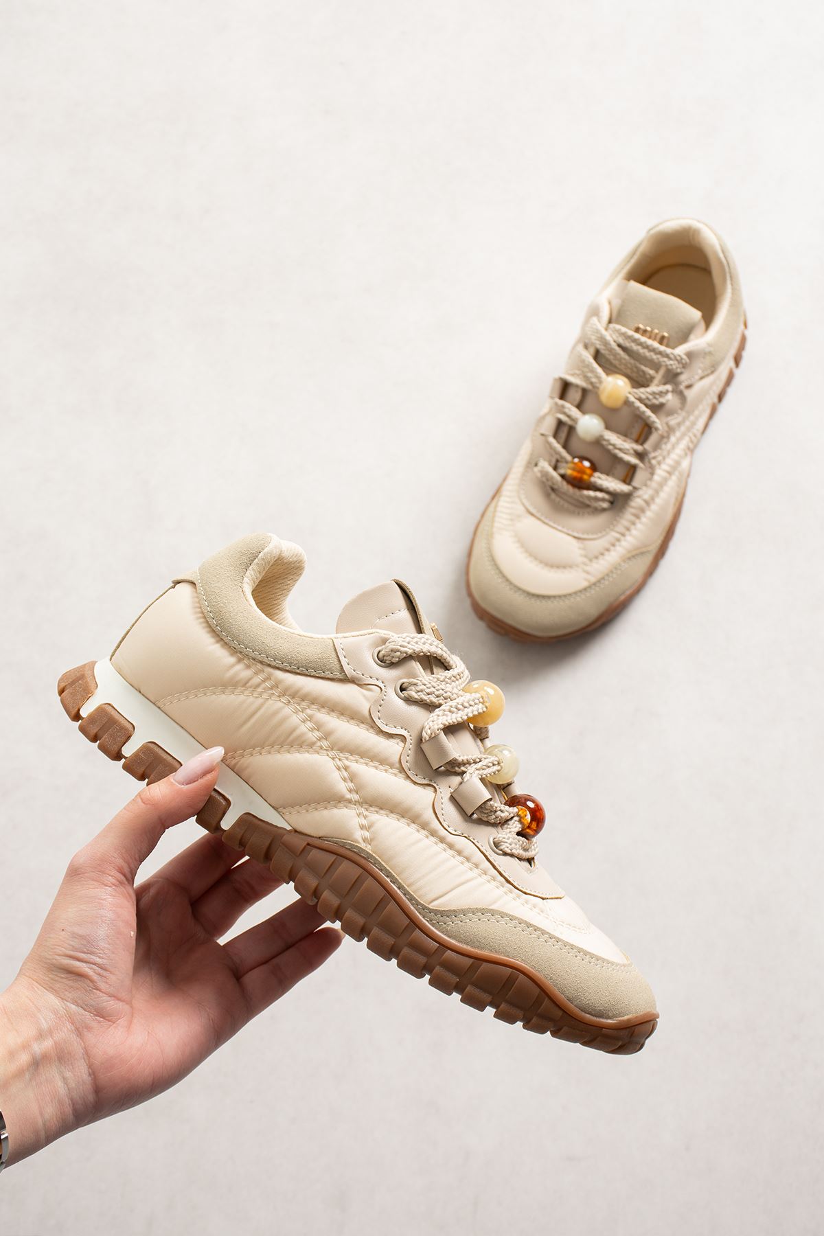 ALASKA TOKALI BAGÇIK KREM SPOR