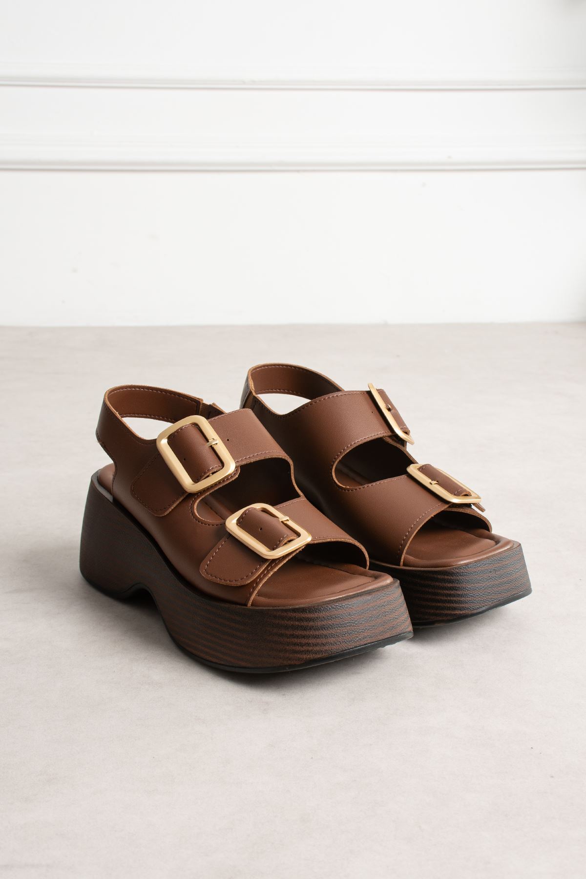 TOLYA TOKALI KAHVE SANDALET