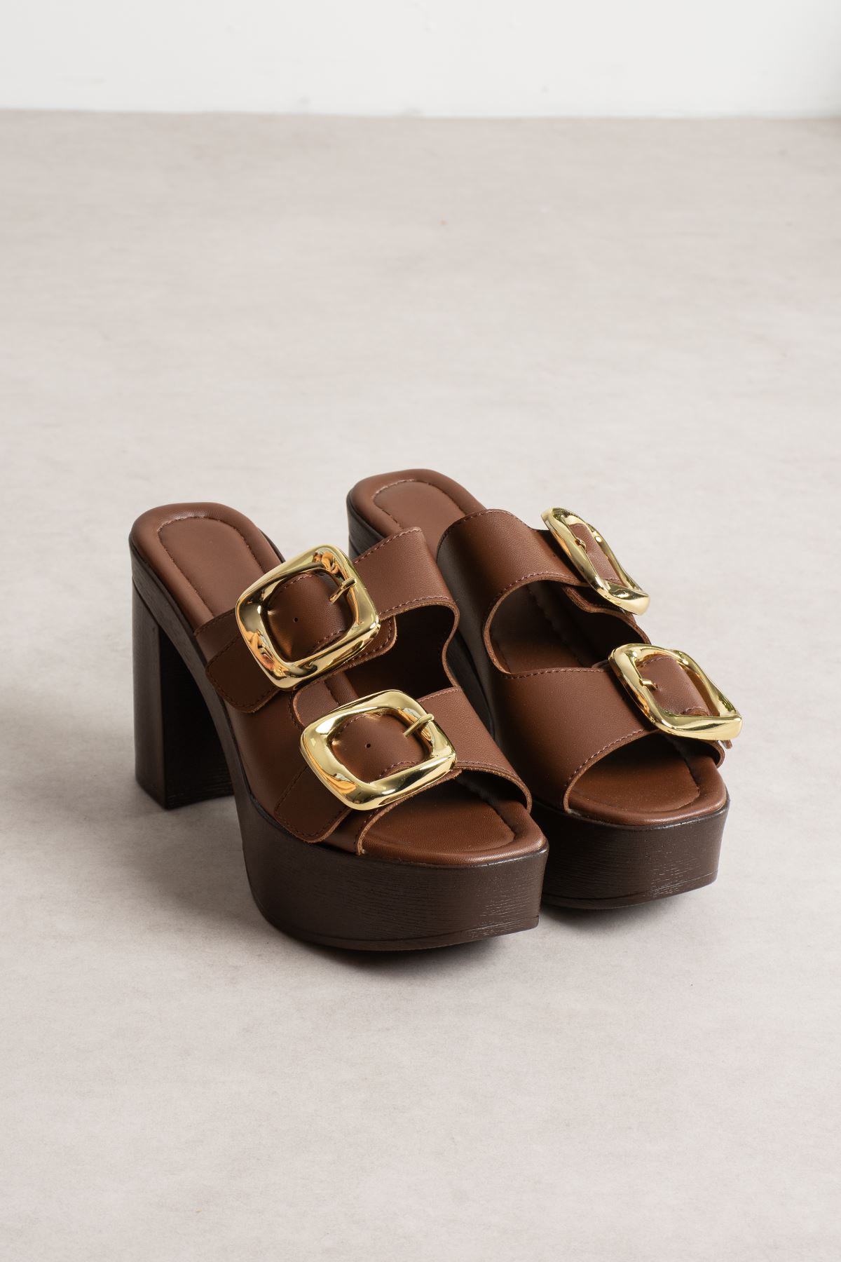 JASMİN TOKALI KALIN TABANLI KAHVE TERLİK