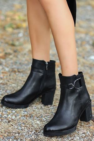 EMY-202 Toka Detaylı Siyah Bot