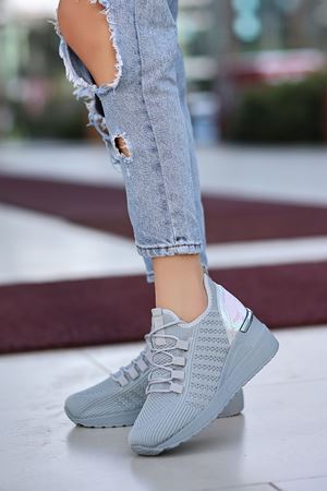 Marsilya Triko Gri Kadın Spor Ayakkabı