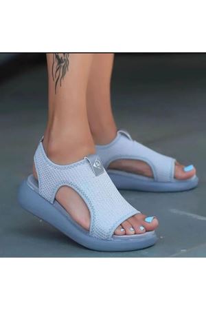 Stark-02 Triko Gri Sandalet