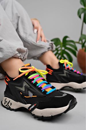 TOKYO RENKLİ SİYAH SPOR AYAKKABI