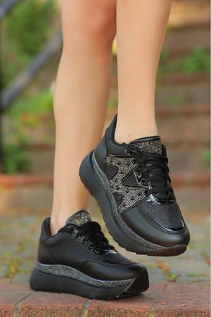 YASMİN SİYAH TAŞLI SPOR