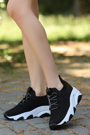 DİNAR TRİKO SİYAH TAŞLI BAĞCIKLI SPOR