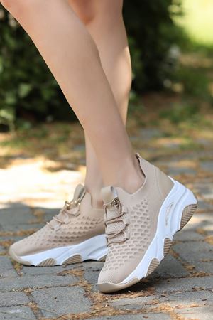  DİNAR TRİKO KREM TAŞLI BAĞCIKLI SPOR