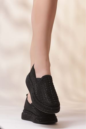 JENY STREÇ SİYAH SİMLİ SPOR