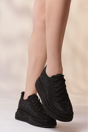 JENY STREÇ SİYAH SİMLİ BAGÇIKLI SPOR