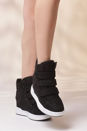 LAYKİ GİZLİ TOPUKLU ÇIRTLI SİYAH BOT