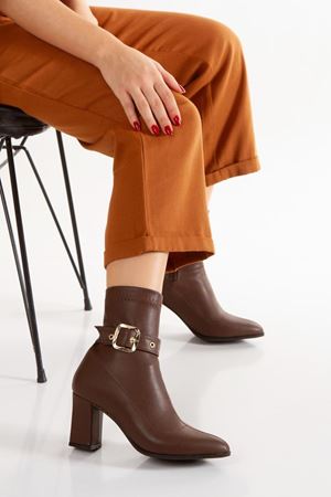 JESİKA STREÇ KAHVERENGİ KADIN BOT