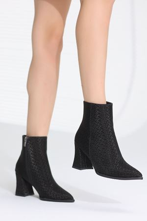 EGEDENİZ DESENLİ SİYAH KADIN BOT