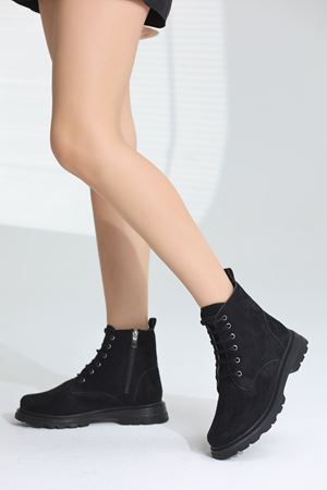 LORA SİYAH SÜET BOT