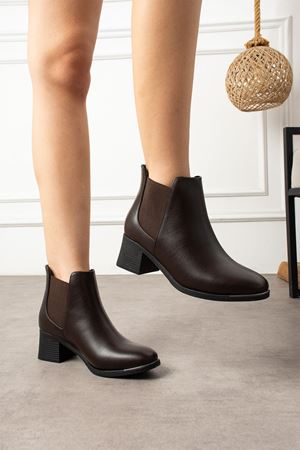 CELENS LASTİKLİ KAHVERENGİ KADIN BOT