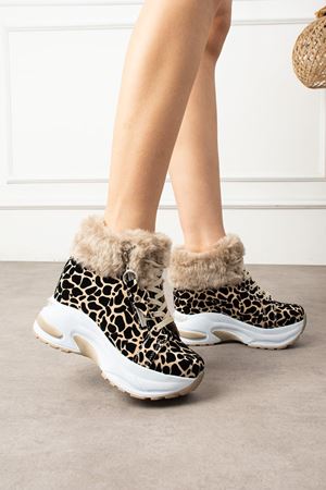 DİNAR KÜRKLÜ FERMUARLI LEOPAR BOT