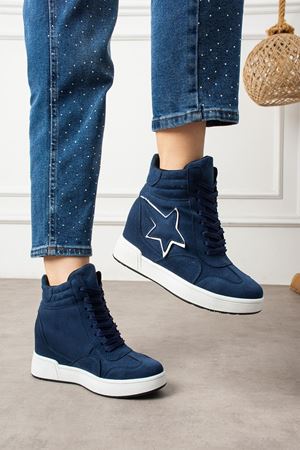 NEO GİZLİ TOPUKLU MAVİ KADIN BOT