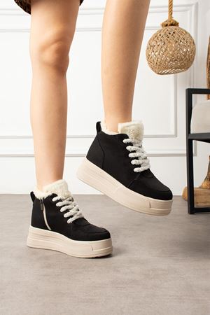 RİVA SİYAH KÜRKLÜ BOT