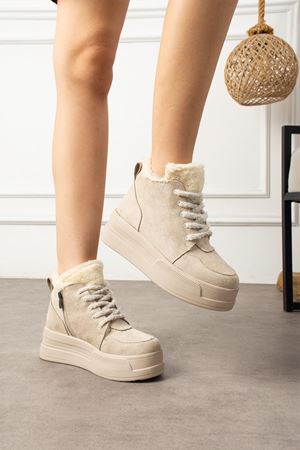 RİVA KREM KÜRKLÜ BOT