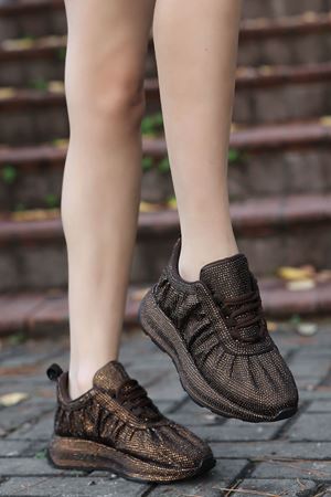 ADEL TAŞLI KADIN KAHVERENGİ SPOR