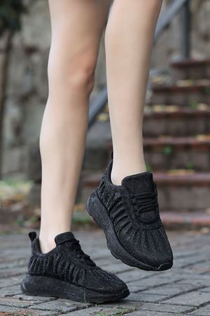 ADEL TAŞLI KADIN SİYAH SPOR