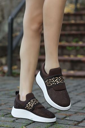 ELEANOR TAŞLI KAHVERENGİ KADIN SPOR