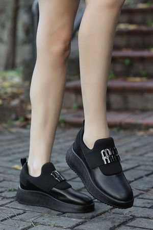 ANNA TAŞLI SADE SİYAH KADIN SPOR