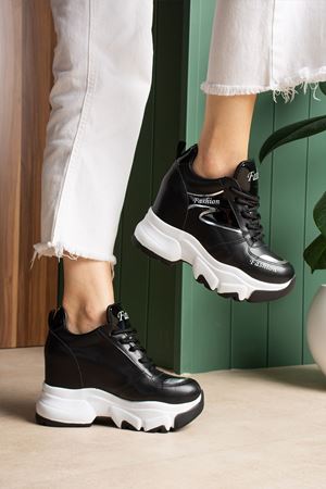 VALENCİA SİYAH GİZLİ TOPUKLU SPOR 