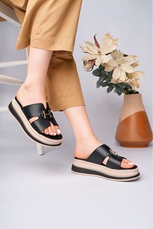 MAYA ORTADAN TEK TOKALI SİYAH TERLİK