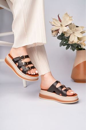 MAYA ÜÇ ŞERİTLİ TOKALI SİYAH TERLİK