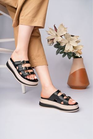 MAYA ÜÇ ŞERİTLİ TOKALI SİYAH TERLİK