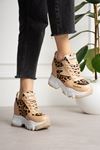 VALENCİA NUD LEOPAR GİZLİ TOPUKLU SPOR 
