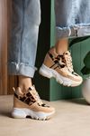 BETİS NUD LEOPAR GİZLİ TOPUKLU SPOR