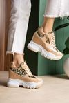 SEVİLLA NUD LEOPAR GİZLİ TOPUKLU SPOR